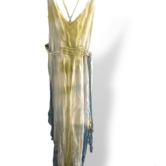 Gypsy 05 Tie Dyed Grecian Casual Maxi Dress Sheer with Lining - Picture 9 of 13